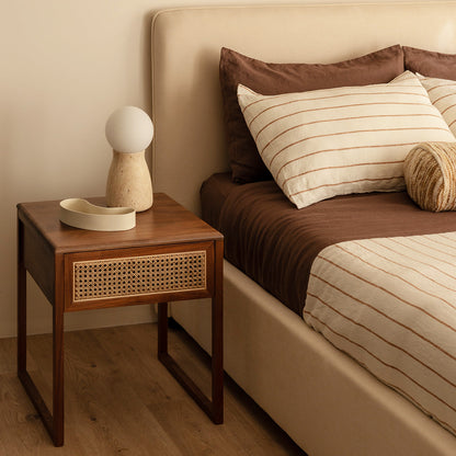 Avalon Rattan Bedside Table