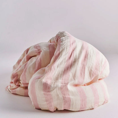 Candy Stripe Linen Quilt Cover