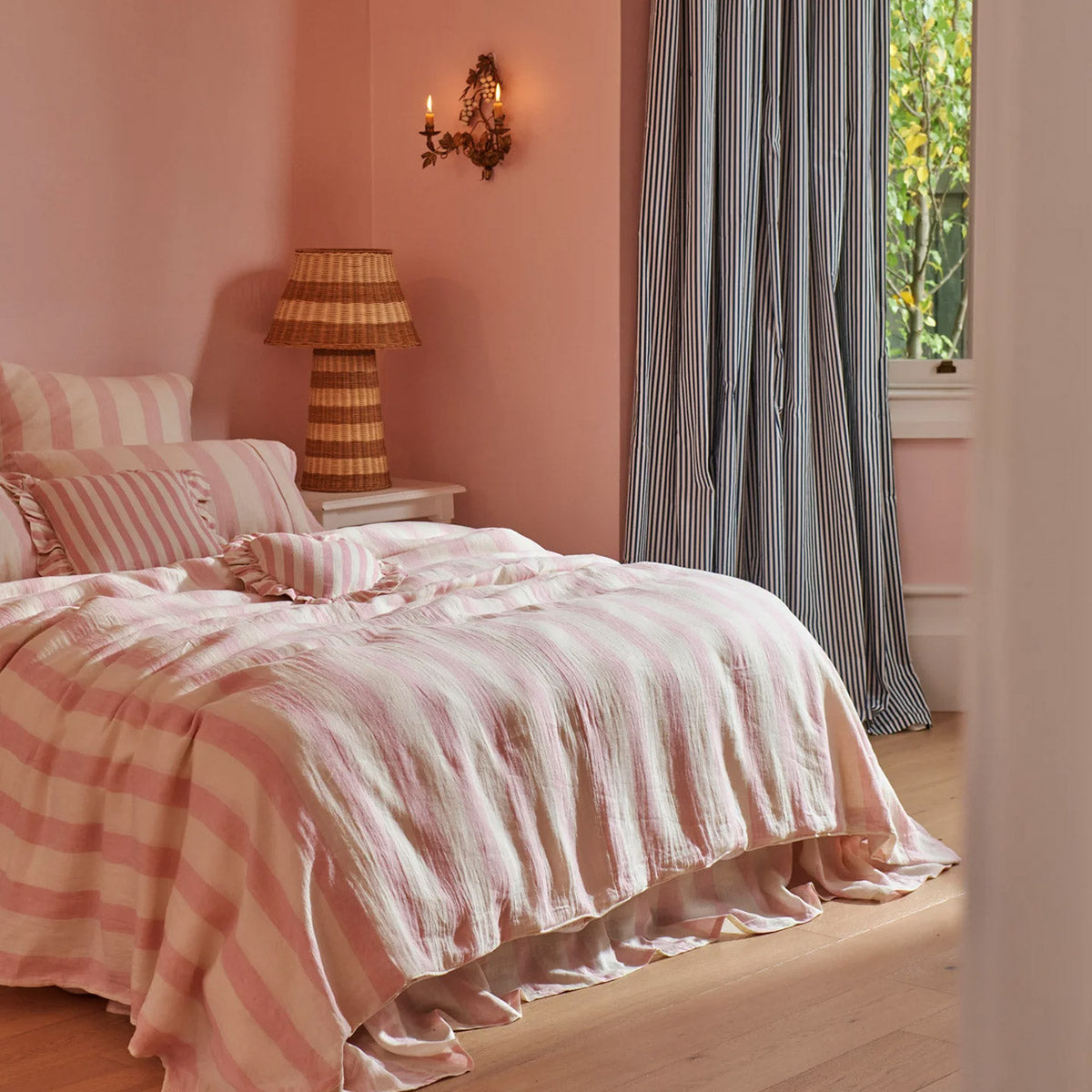 Candy Stripe Linen Quilt Cover