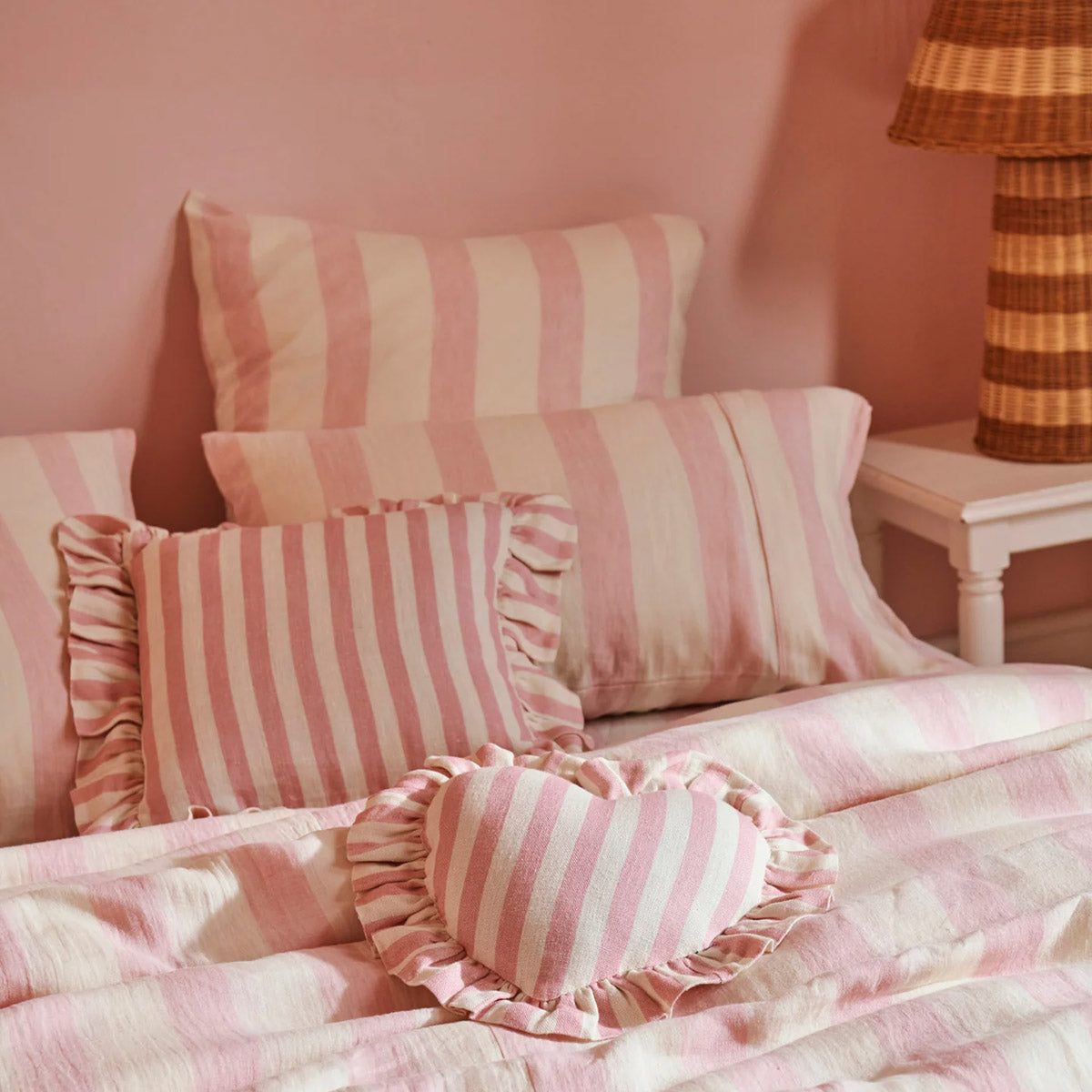 Candy Stripe Linen Quilt Cover