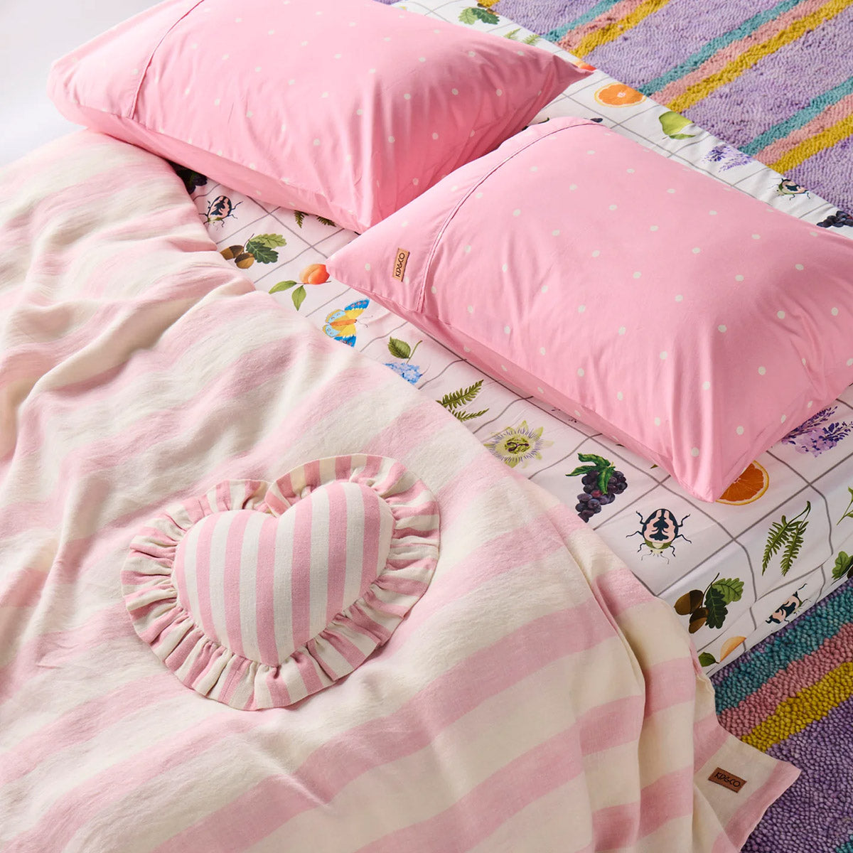 Candy Stripe Linen Quilt Cover