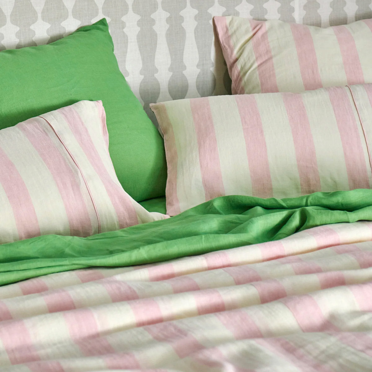 Candy Stripe Linen Pillowcases