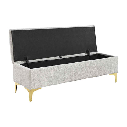 Georgia Boucle Storage Bench