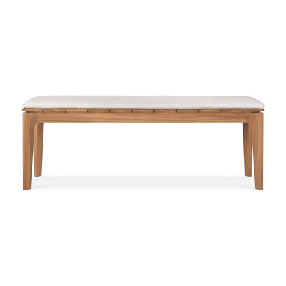 Bok Outdoor Fabric 2 Seater Bench (Teak, Off White)