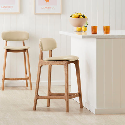 Alaska Leather Bar Stool