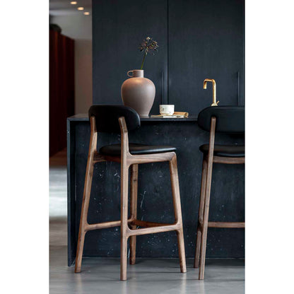 Alaska Leather Bar Stool