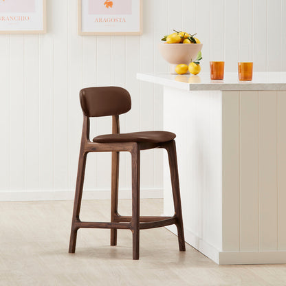 Alaska Leather Bar Stool