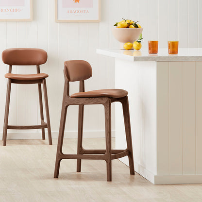 Alaska Leather Bar Stool