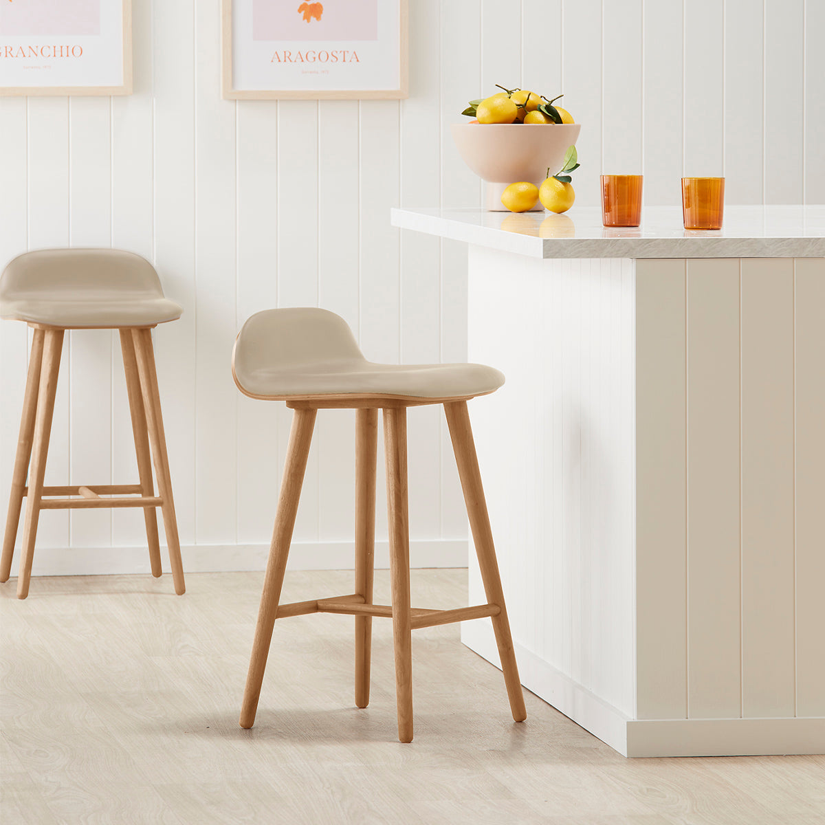 Capa Leather Bar Stool