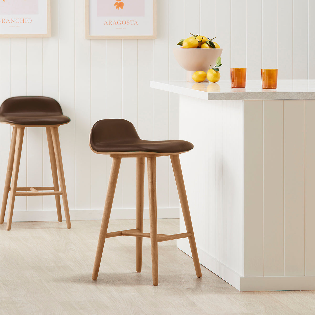 Capa Leather Bar Stool