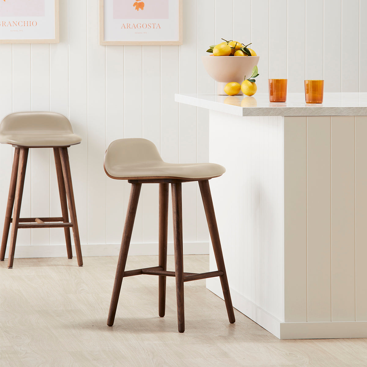 Capa Leather Bar Stool