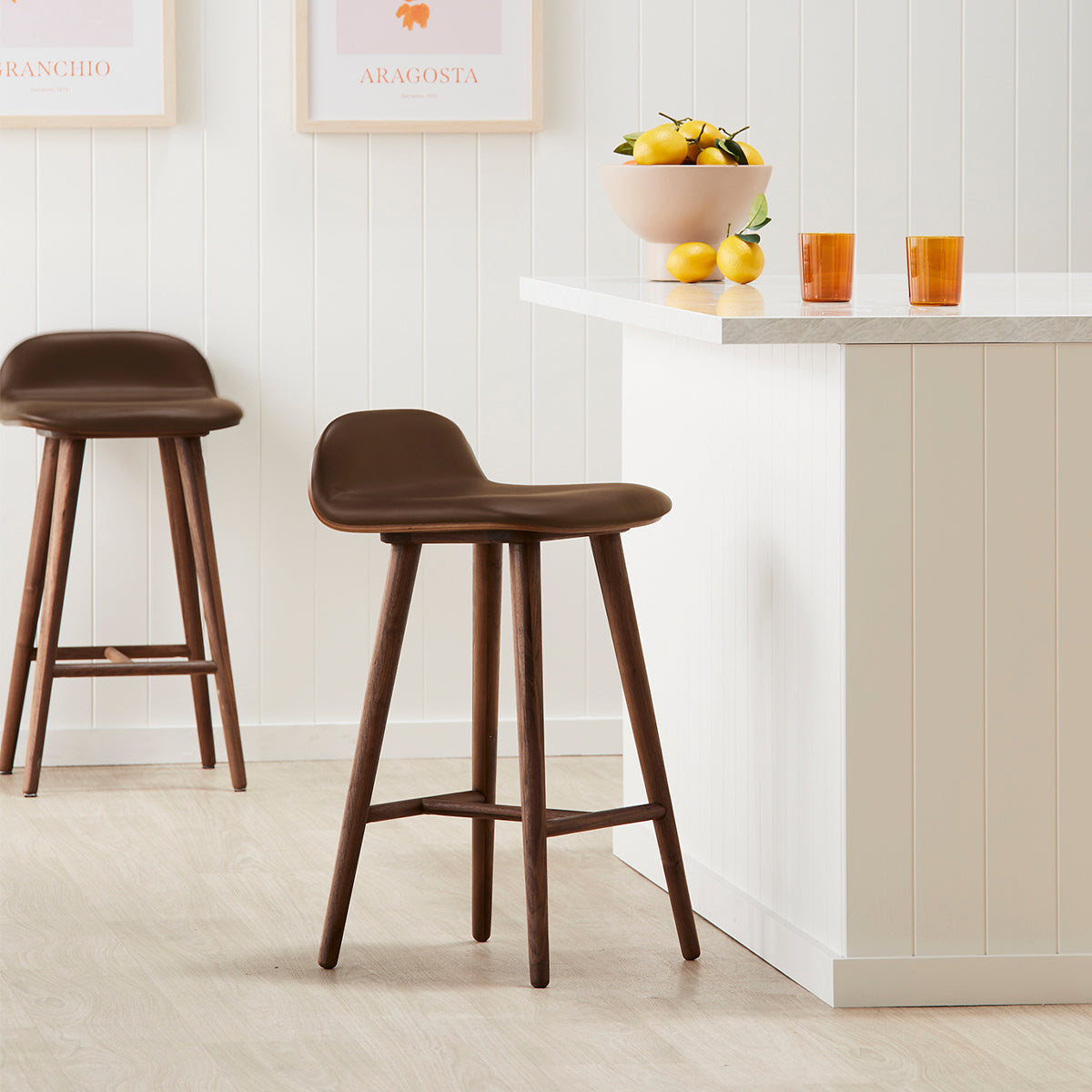 Capa Leather Bar Stool