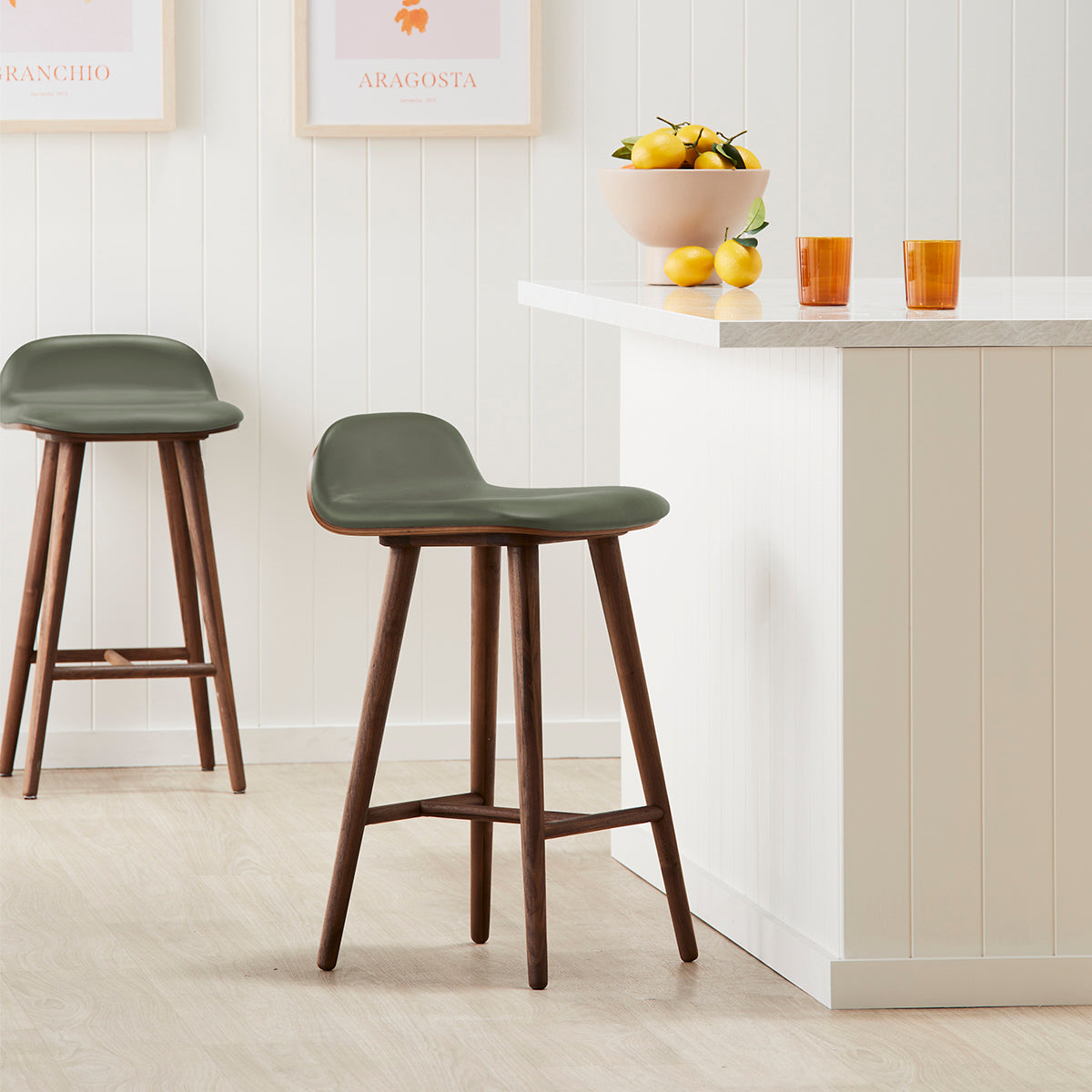 Capa Leather Bar Stool