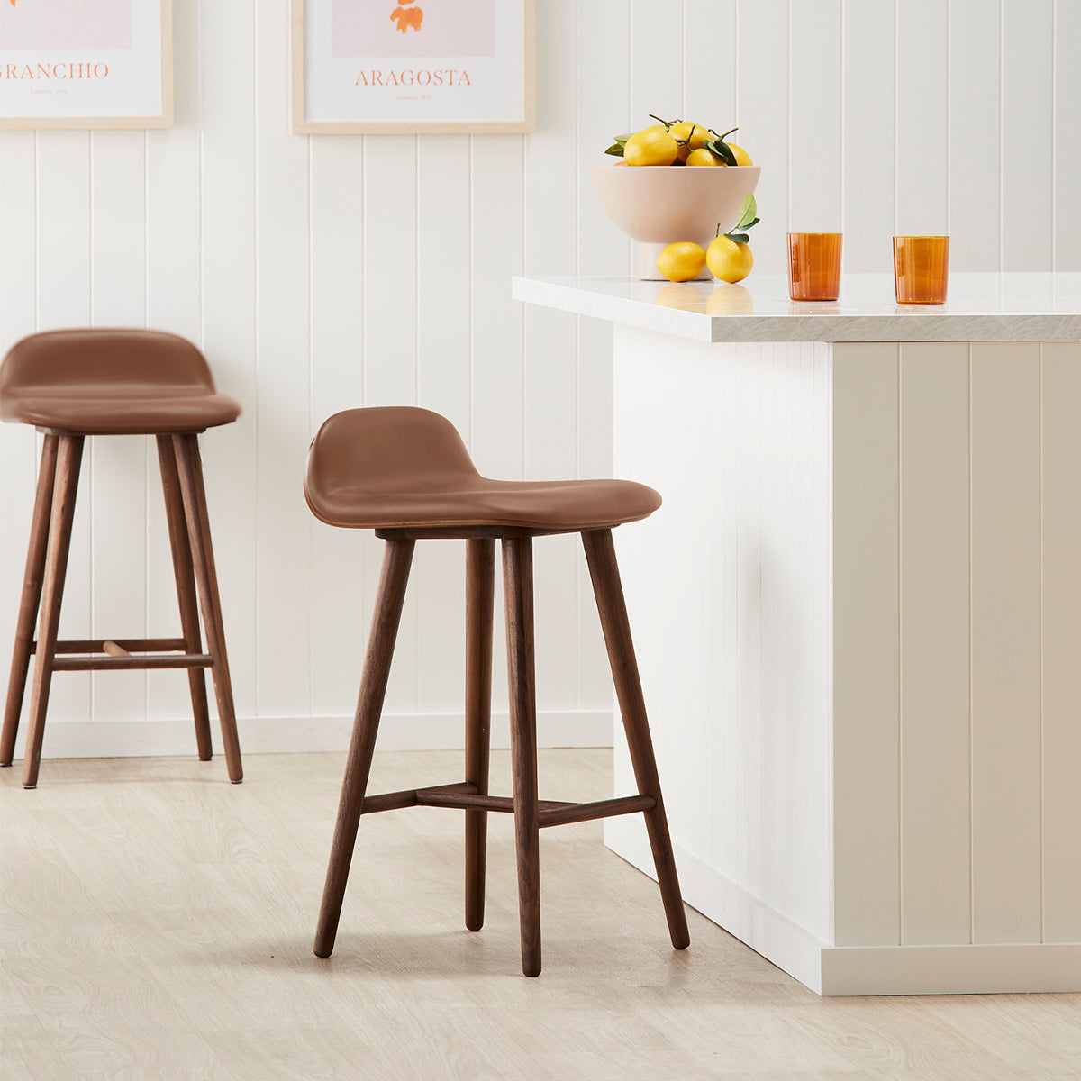Capa Leather Bar Stool