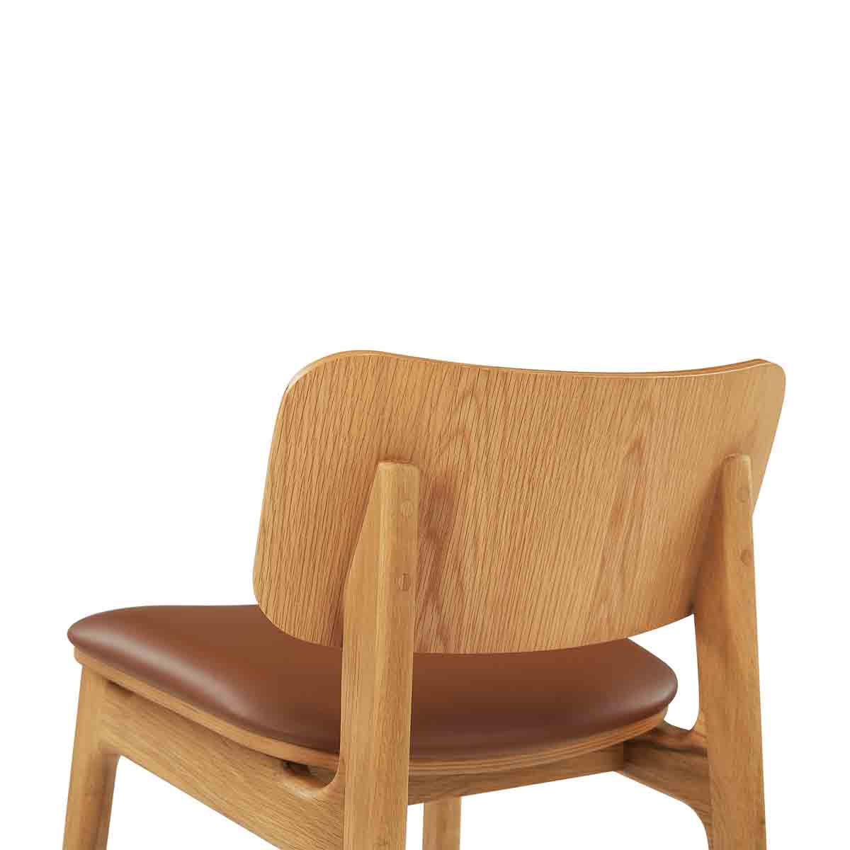 Flair Rattan Leather Bar Stool