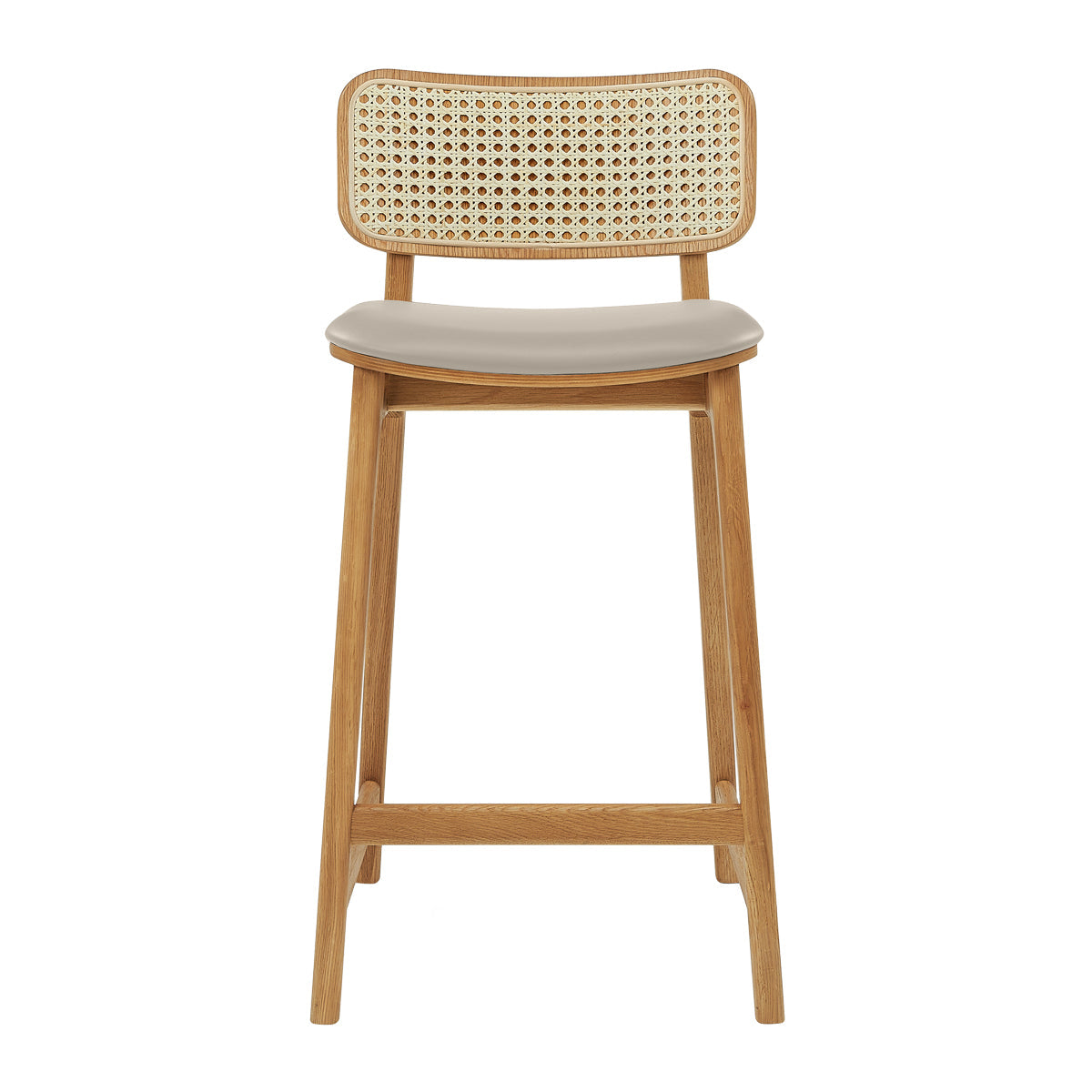 Flair Rattan Leather Bar Stool