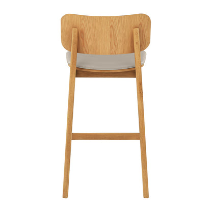 Flair Rattan Leather Bar Stool