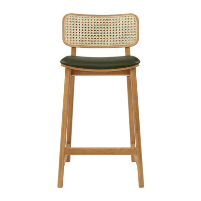 Flair Rattan Leather Bar Stool