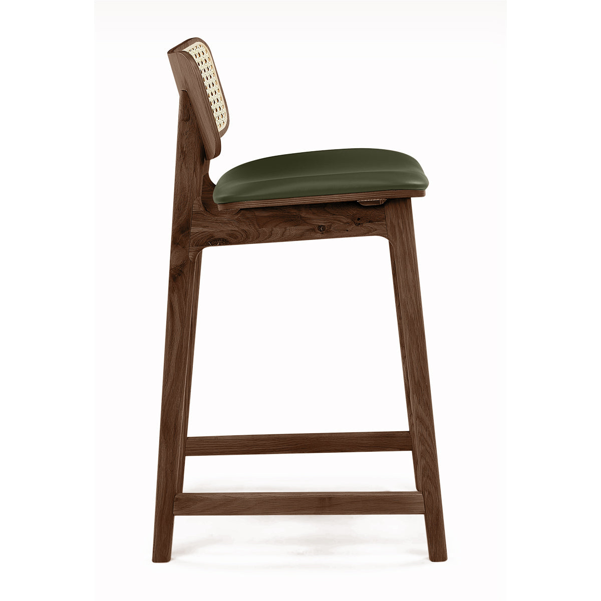 Flair Rattan Leather Bar Stool