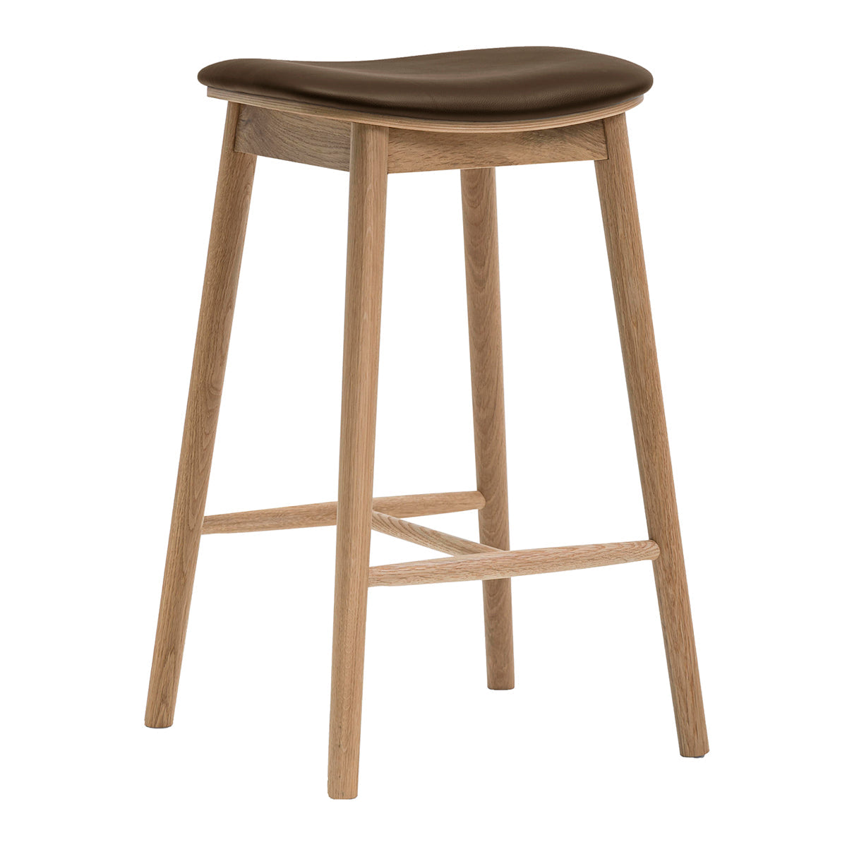 Lando Leather Backless Bar Stool