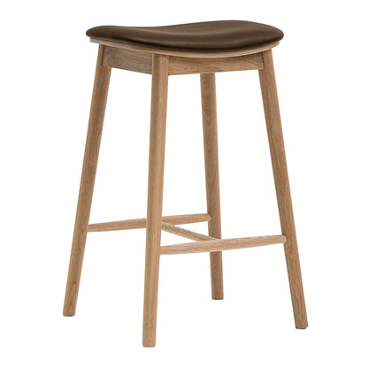 Lando Leather Backless Bar Stool