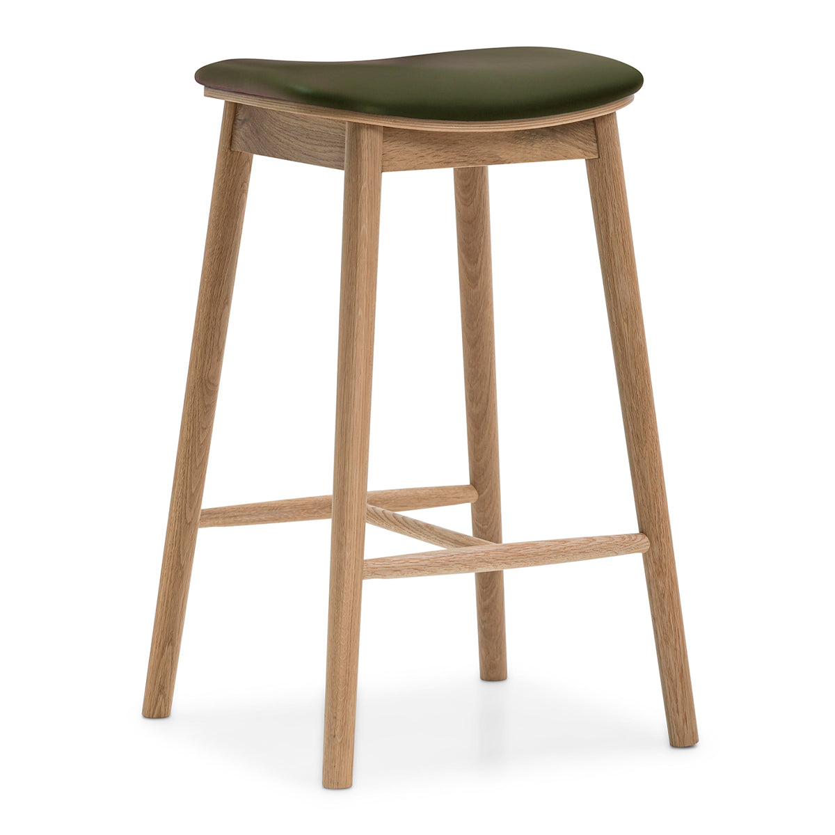 Lando Leather Backless Bar Stool