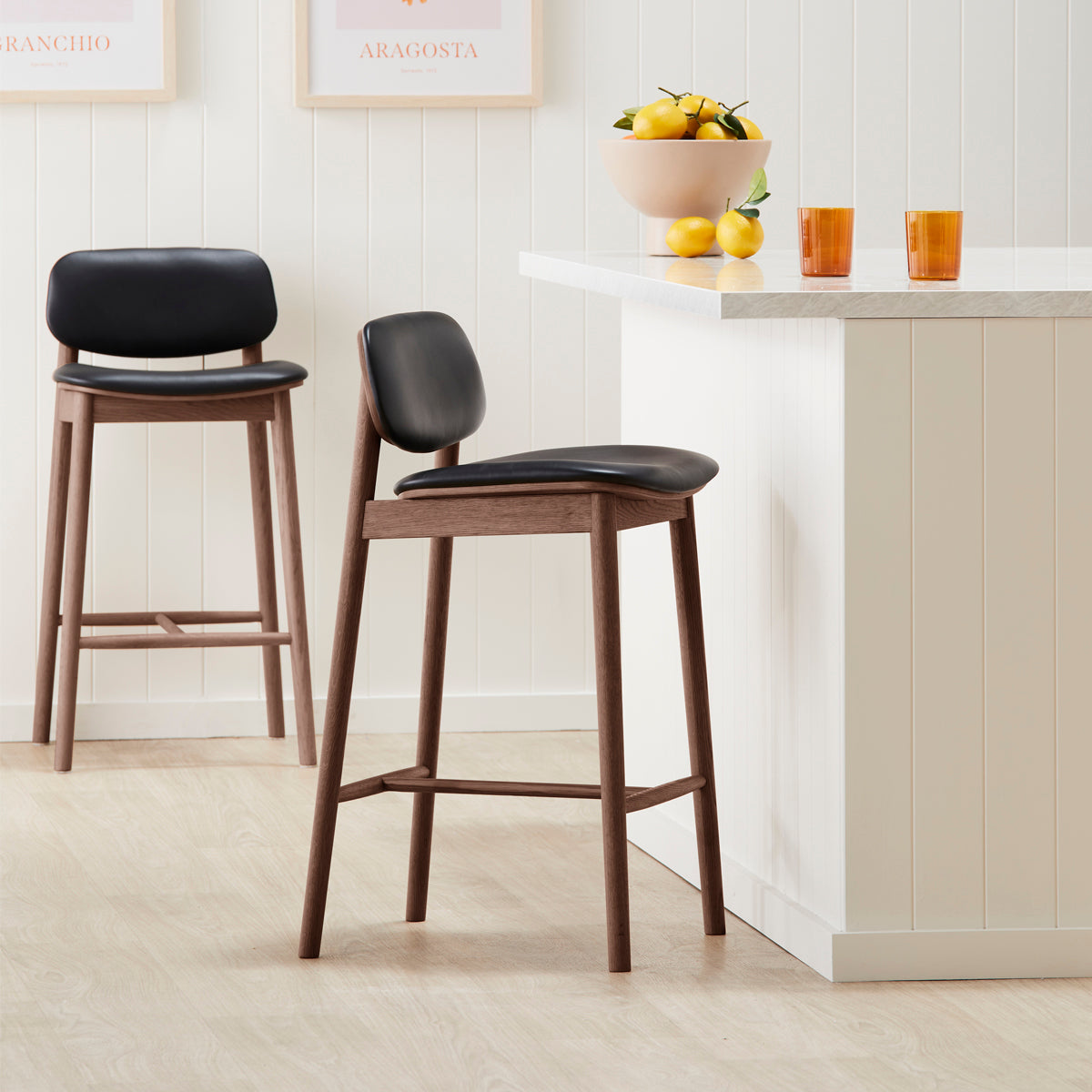 Lando Leather Bar Stool