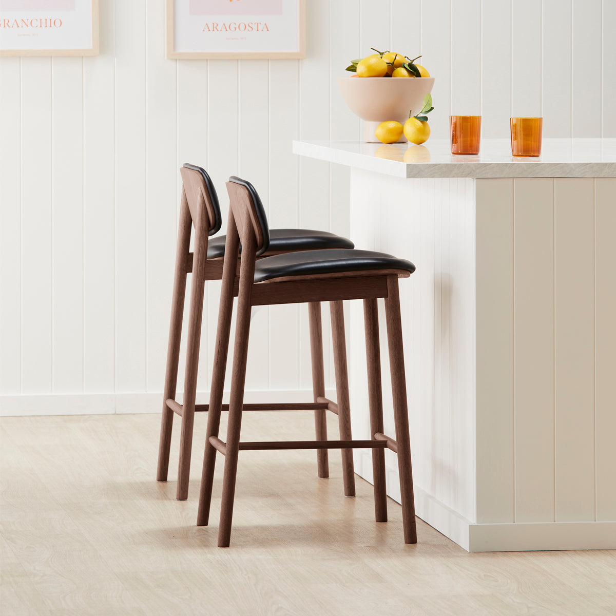 Lando Leather Bar Stool
