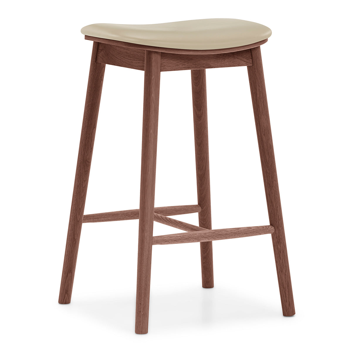 Lando Leather Backless Bar Stool