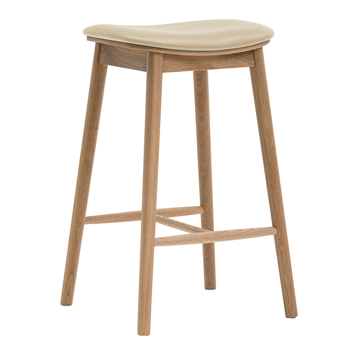 Lando Leather Backless Bar Stool
