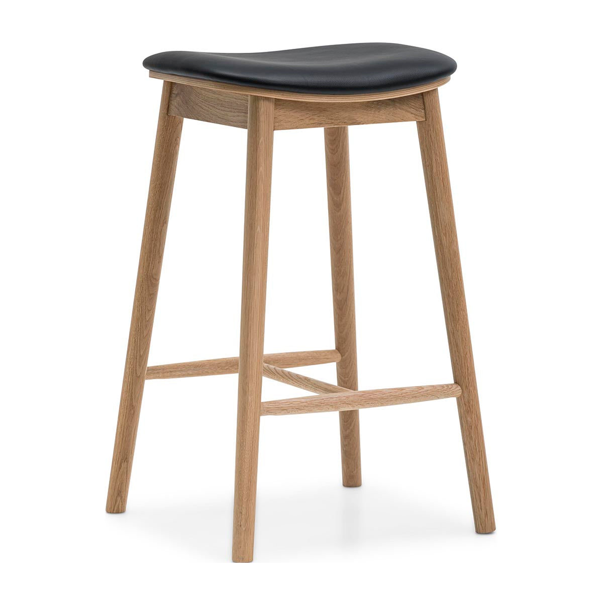 Lando Leather Backless Bar Stool