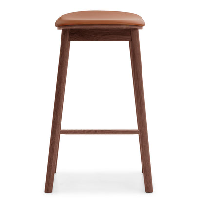 Lando Leather Backless Bar Stool
