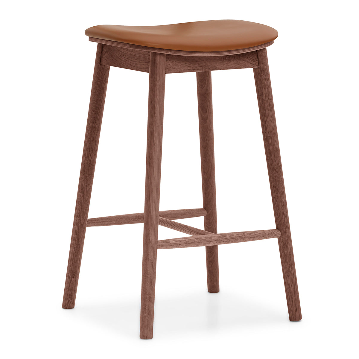 Lando Leather Backless Bar Stool