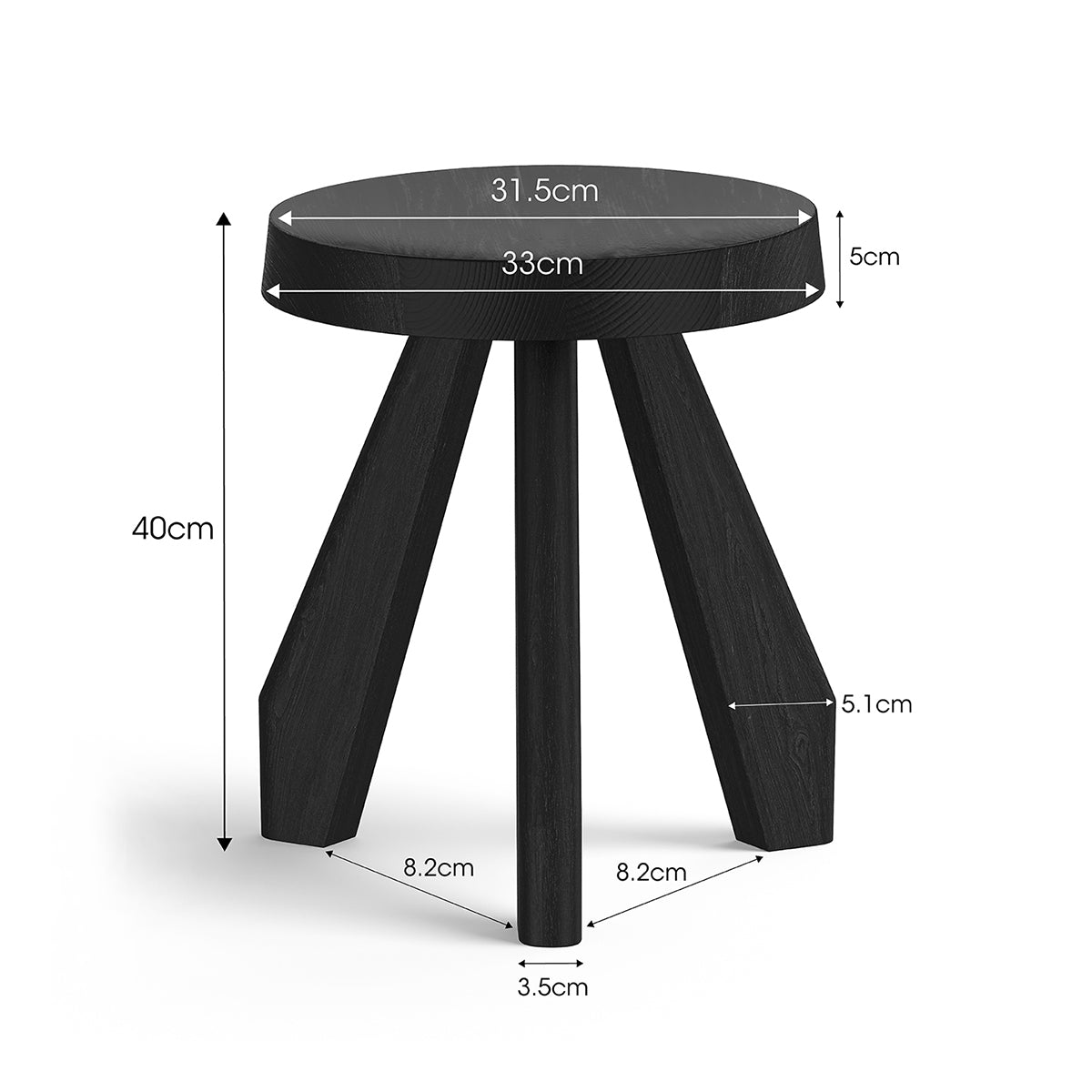 Sunny Oak Table Stool
