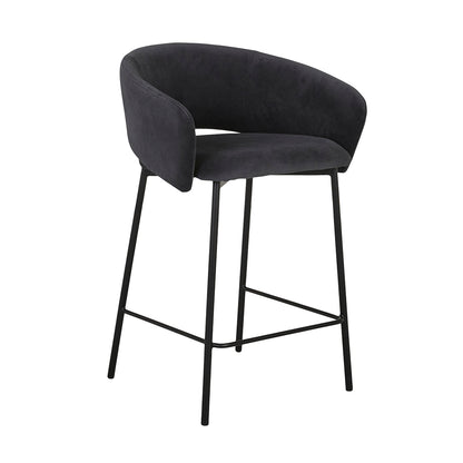 Asher Velvet Bar Stool (65cm)