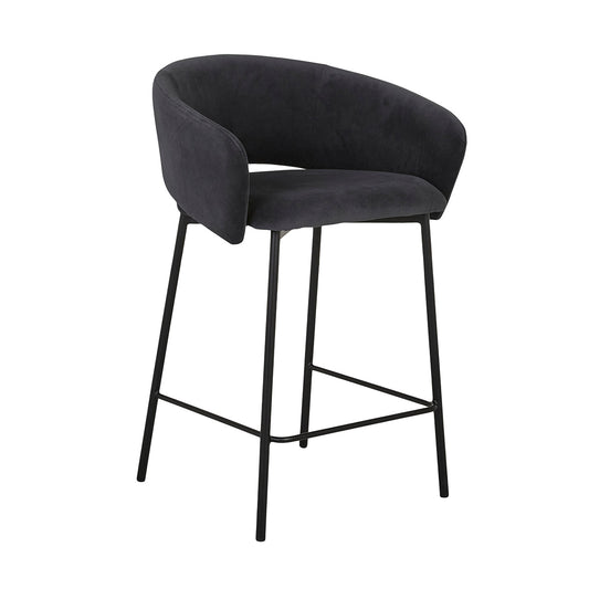 Asher Velvet Bar Stool (65cm)