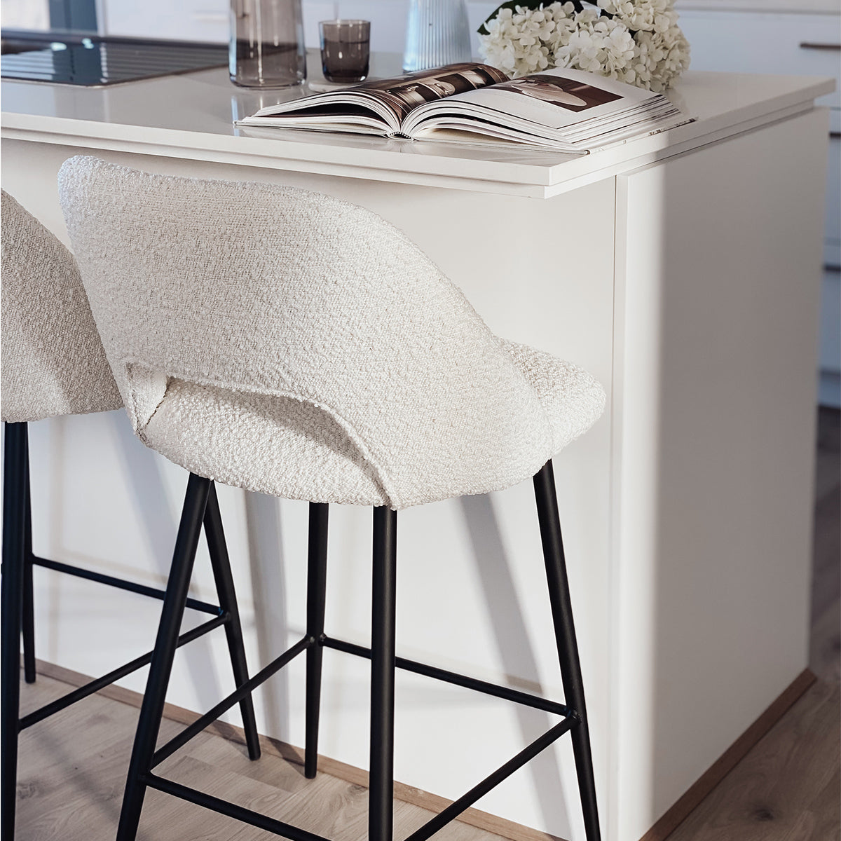 Belmont Boucle Bar Stool