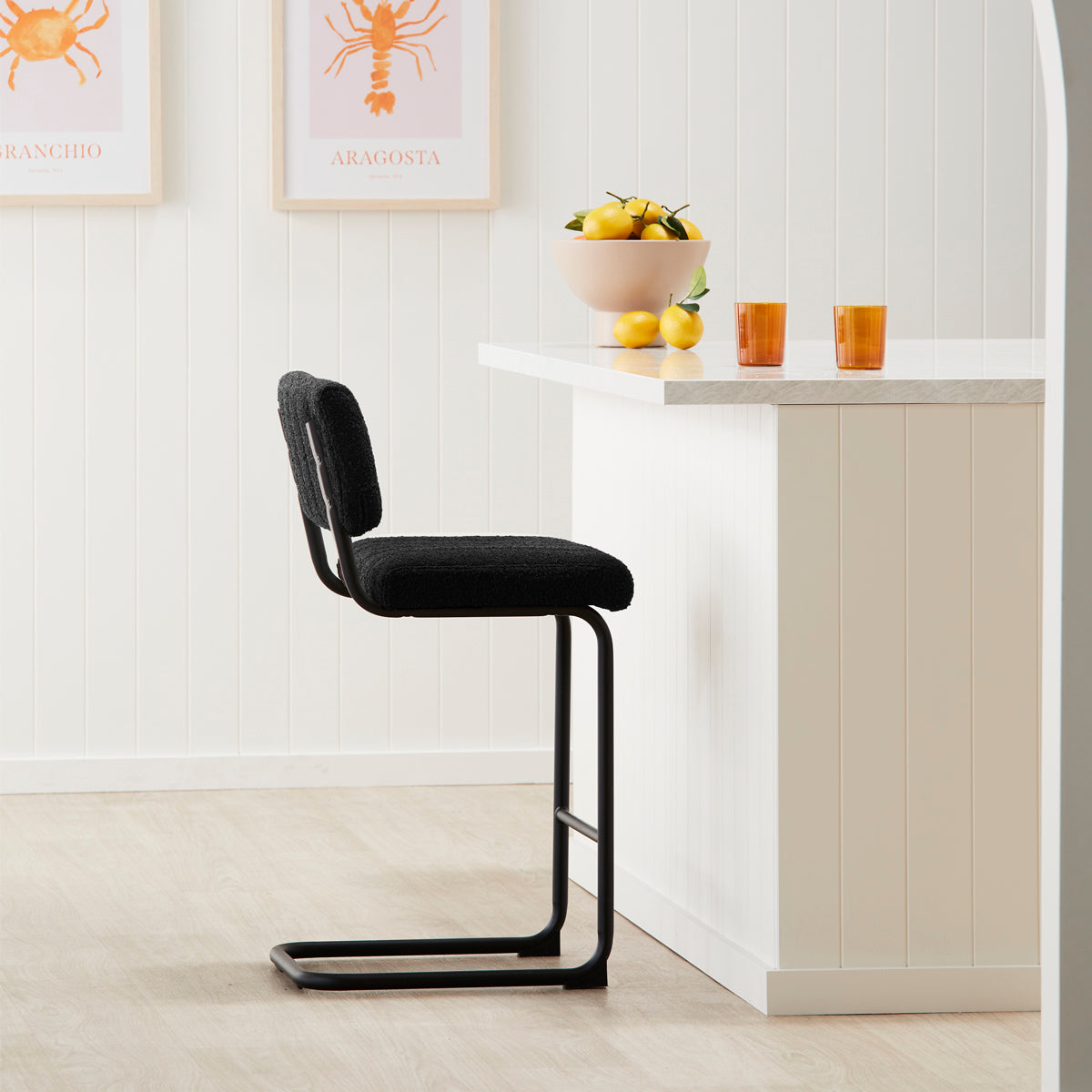 Blake Boucle Bar Stool