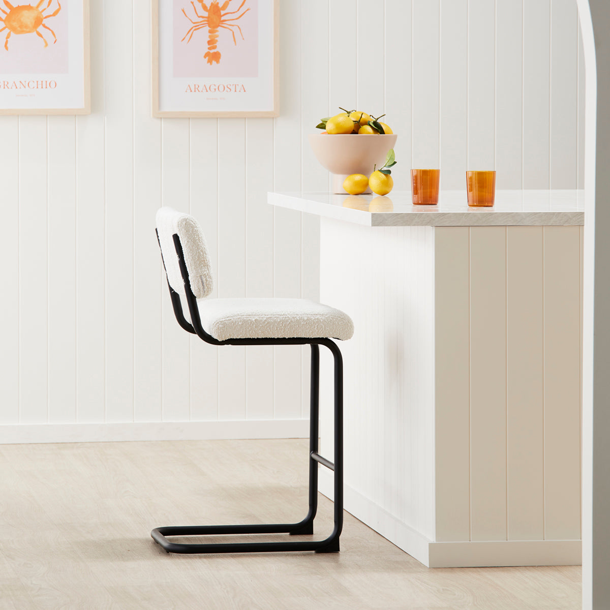 Blake Boucle Bar Stool