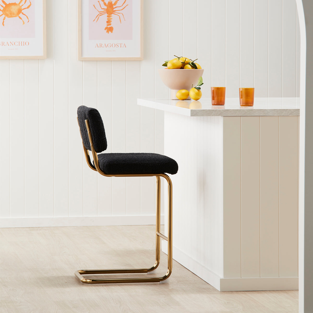 Blake Boucle Bar Stool