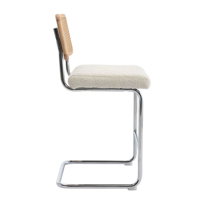 Blake Rattan Boucle Bar Stool