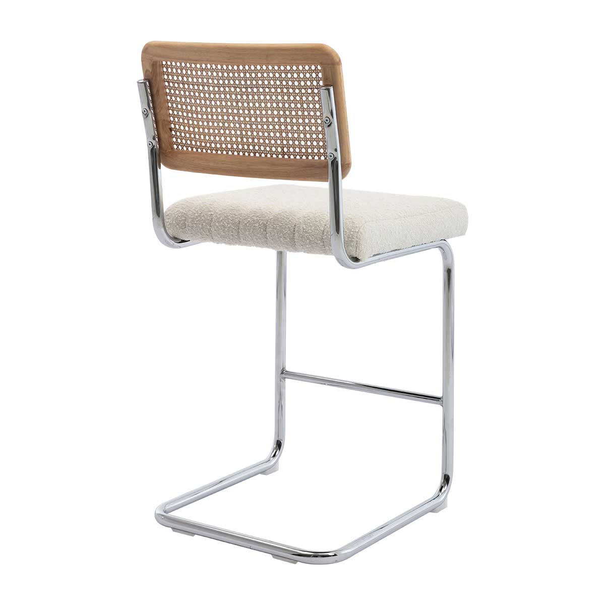 Blake Rattan Boucle Bar Stool