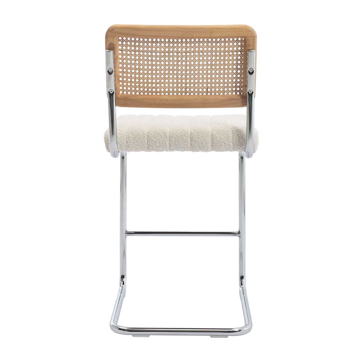 Blake Rattan Boucle Bar Stool