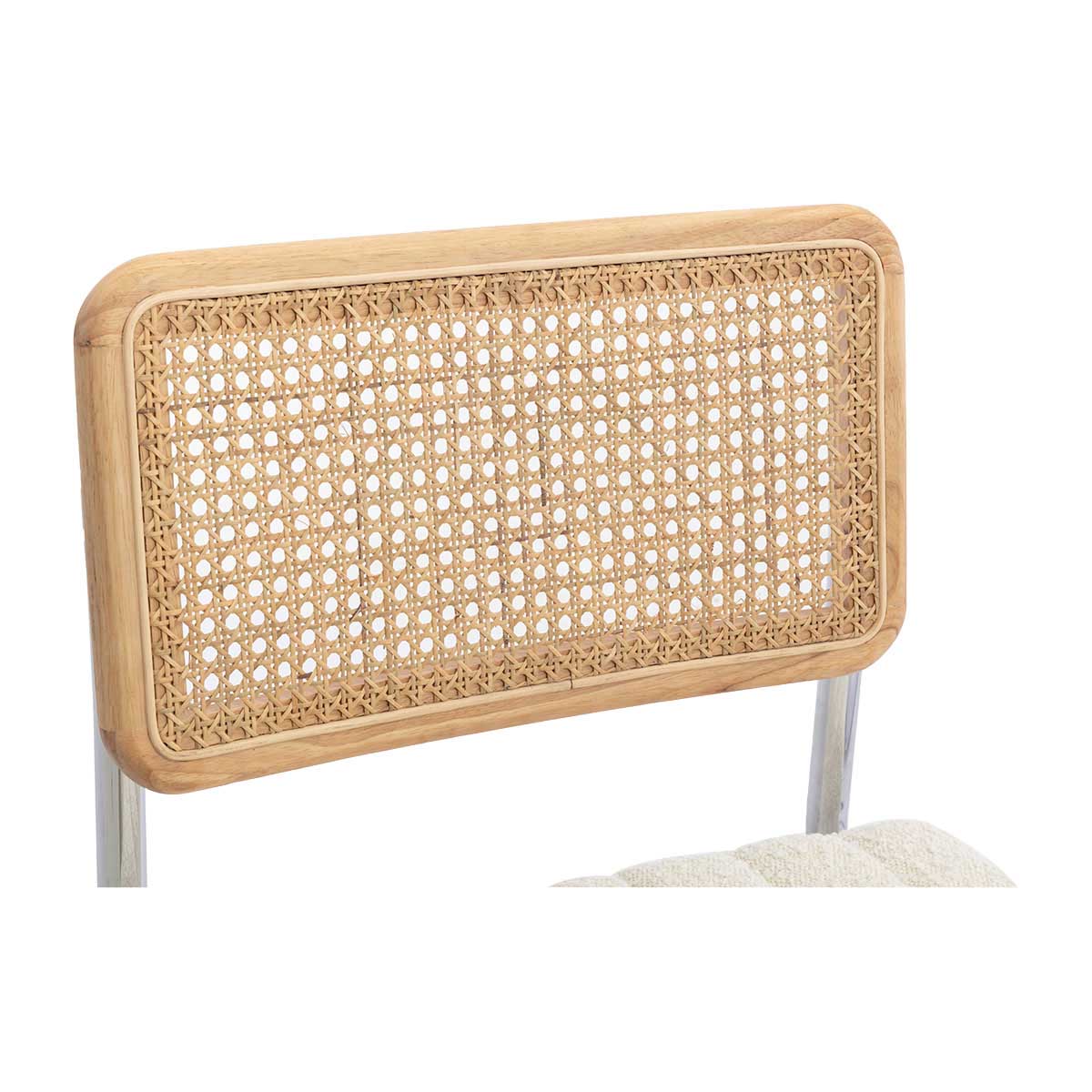Blake Rattan Boucle Bar Stool