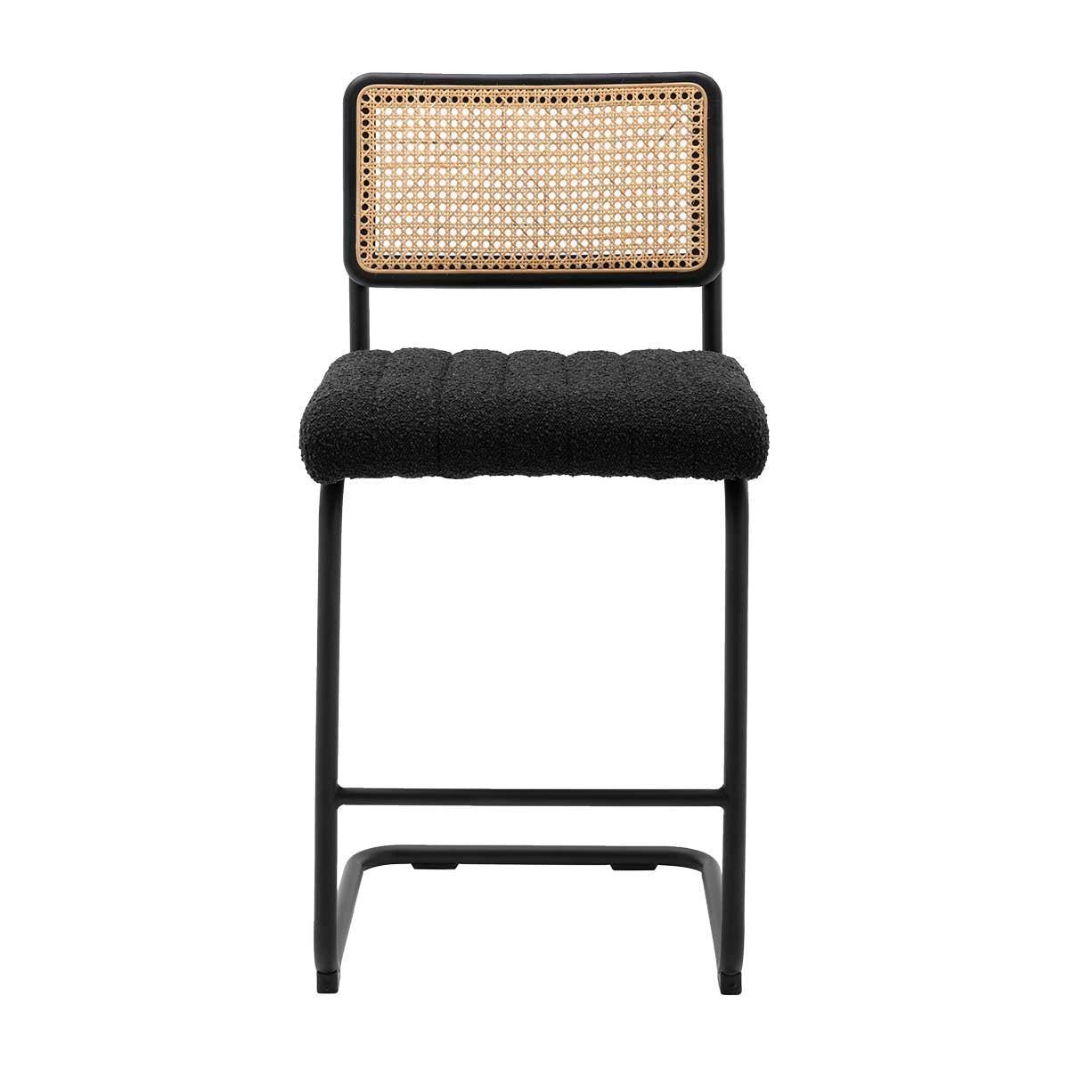 Blake Rattan Boucle Bar Stool