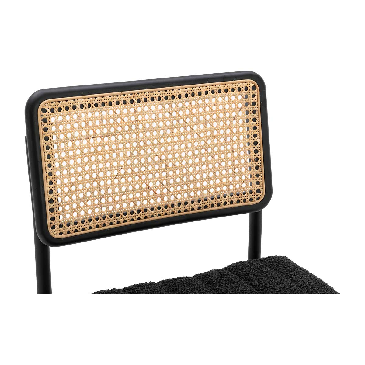 Blake Rattan Boucle Bar Stool