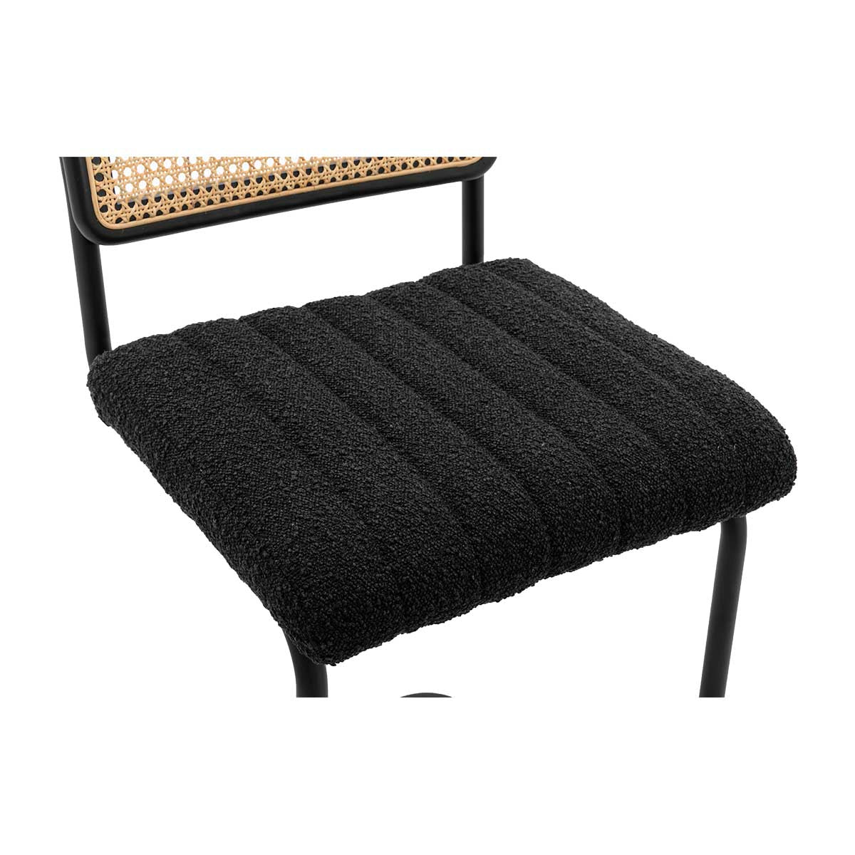 Blake Rattan Boucle Bar Stool