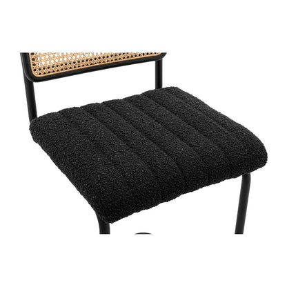 Blake Rattan Boucle Bar Stool