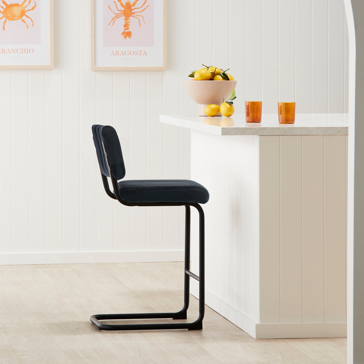 Blake Velvet Bar Stool