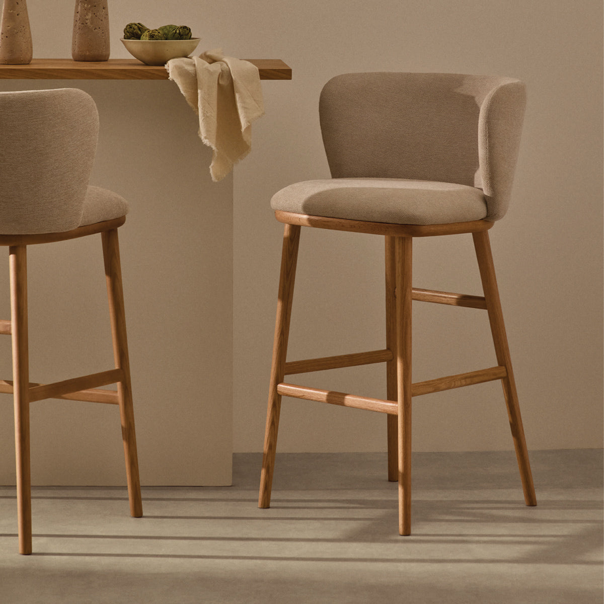 Ciselia Fabric Stool